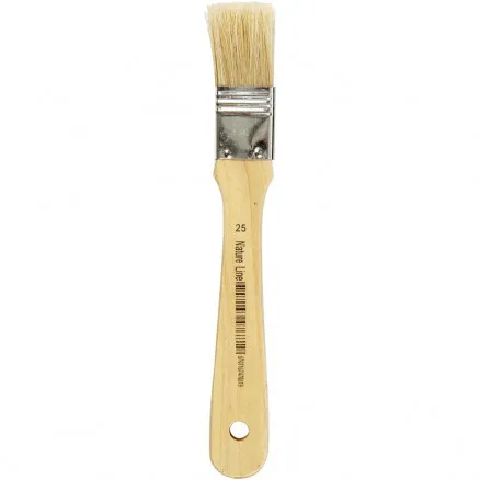 Lackpinsel, L: 18,5 cm, B: 25 mm, flach, 12 Stk./12 Pack.